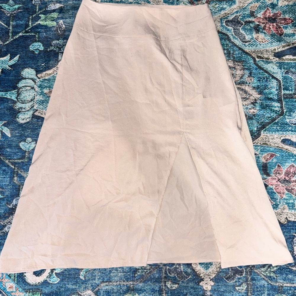 Express Light Beige A-Line Skirt